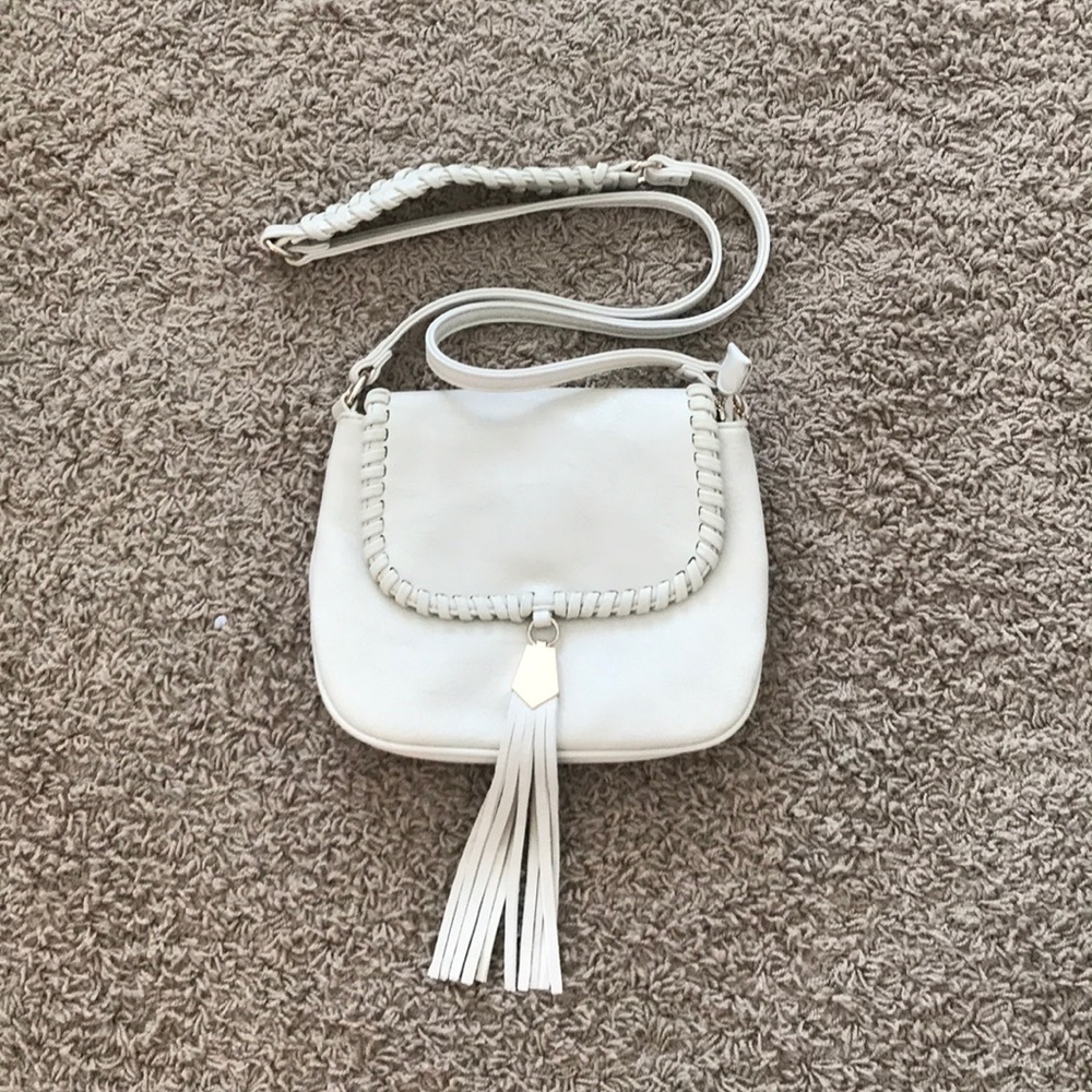 White crossbody purse